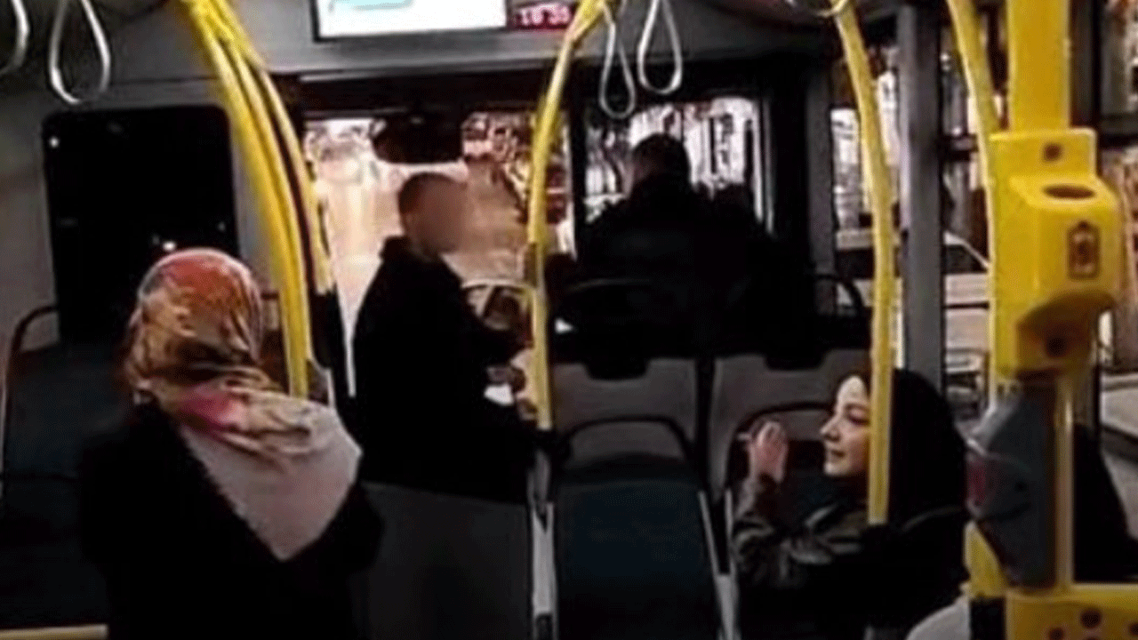 Otobüste şehit babasına darp!