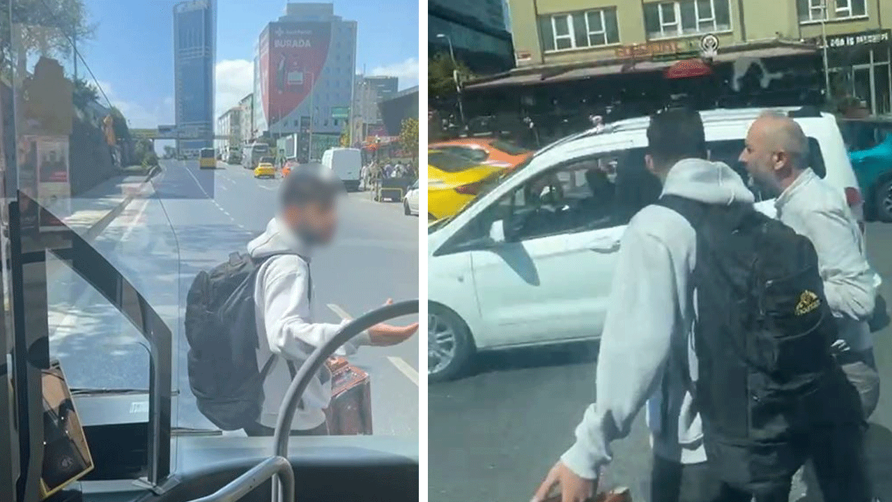 Otobüsü kaçırdı Mecidiyeköy’ü birbirine kattı