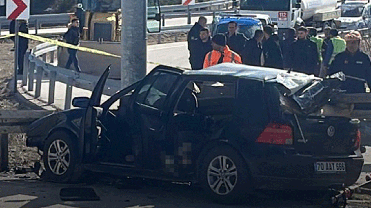 Otomobil bariyerlere ok gibi saplandı!