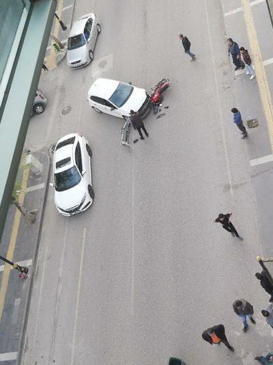 Otomobil ile motosiklet çarpıştı: 1 yaralı 
