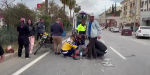 Otomobil ile motosiklet çarpıştı: 1 yaralı