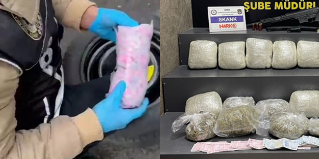 Otomobil lastiğinden bakın ne çıktı! Yüz binlerce lira değerinde!