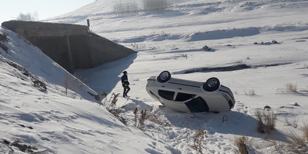 Otomobil şarampole devrildi: 3 yaralı