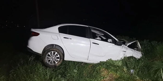 Otomobil şarampole yuvarlanınca bir kişi ağır yaralandı