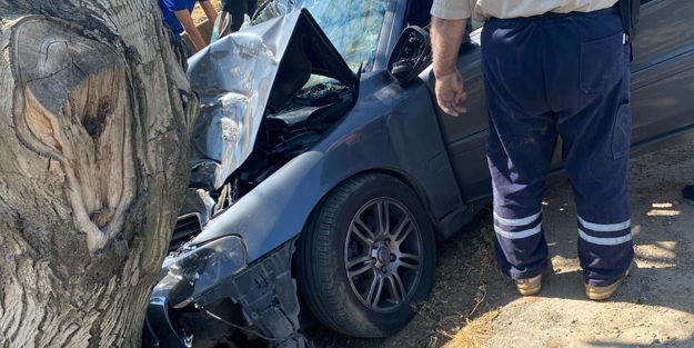 Otomobil sulama kanalına böyle düştü