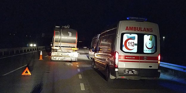 Tanker önüne aldığı otomobili sürükledi, yaralılar var
