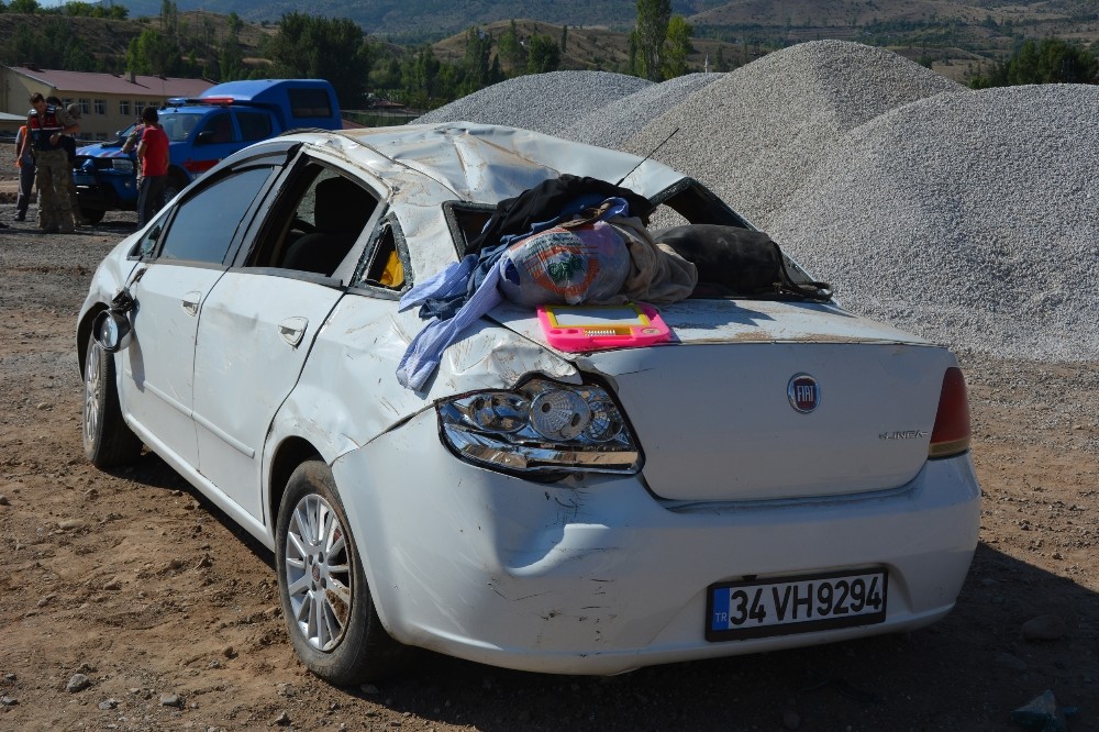 Otomobil takla attı: 6 yaralı 