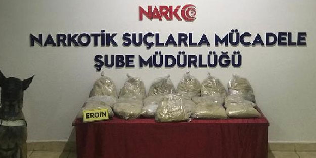 Otomobildeki deterjan bidonlarından eroin çıktı
