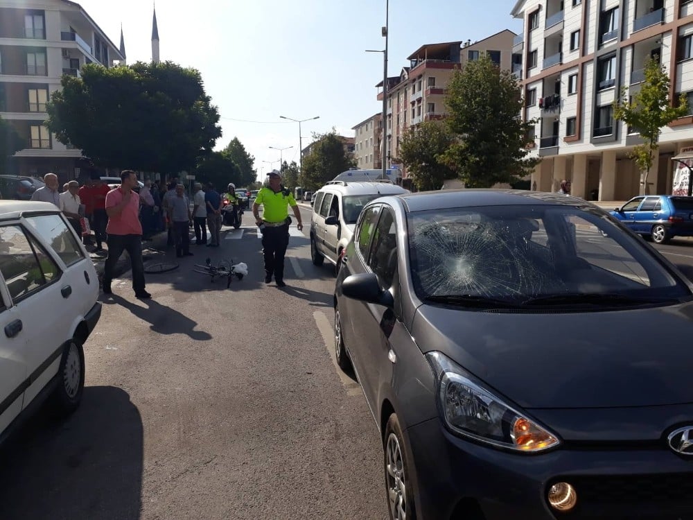 Otomobilin çarptığı bisikletli çocuk yaralandı 