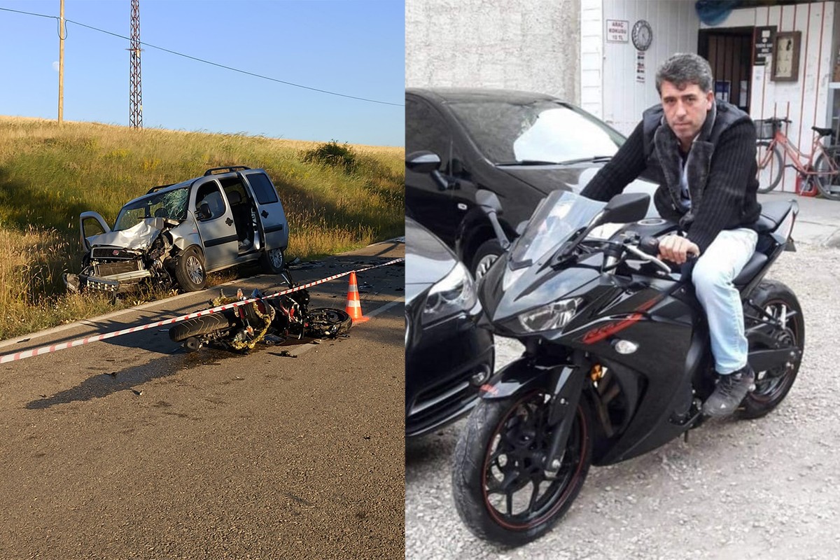 Otomobilin çarptığı motosiklet sürücüsü hayatını kaybetti