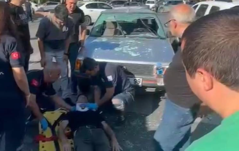 Otomobilin çarptığı yaya hastaneye kaldırıldı