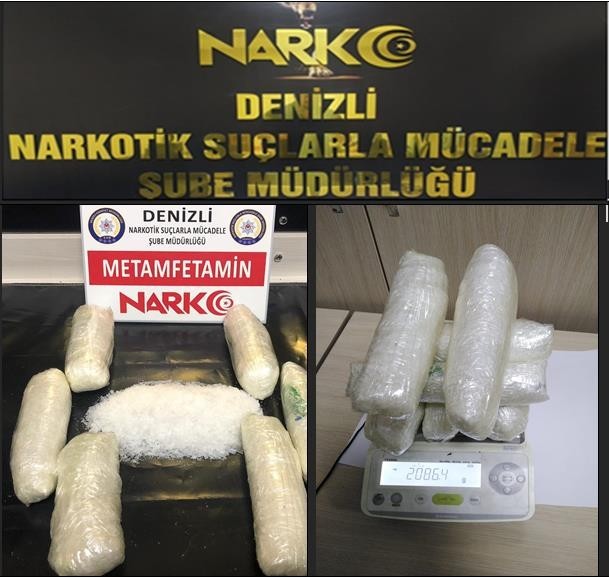 Otomobilin tavanından 2 kilo uyuşturucu çıktı 