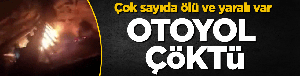 Çin'de otoyol çöktü! Çok sayıda ölü ve yaralı var