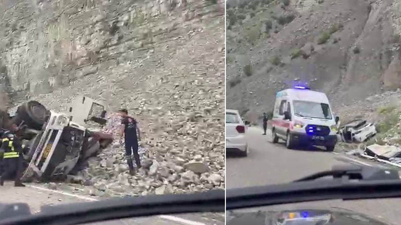 Otoyolda dehşet anları: Freni patlayan tırdan atlayan sürücü öldü, sürücüsüz tırdan kaçan otomobil ise şarampole uçtu