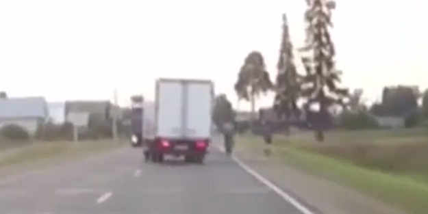 Otoyolda ilginç kaza - FOTO