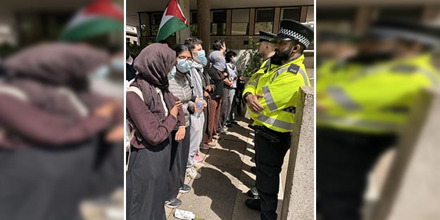 Oxford Üniversitesi'nde Gazze eylemi! 16 gözaltı...