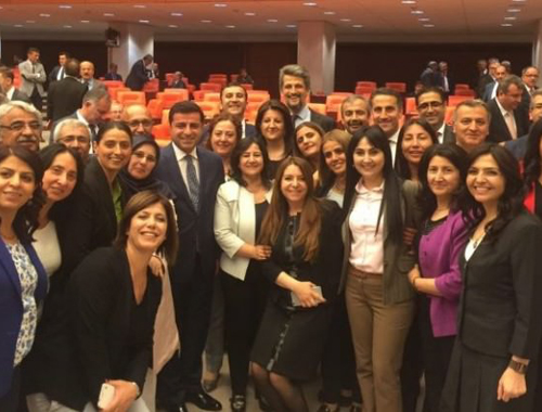 Oylamadan sonra HDP'den toplu poz!