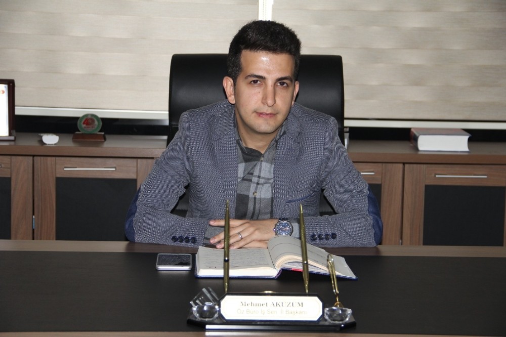 Öz Büro-İş Sendikası Diyarbakır İl Başkanı Aküzüm’den sağlık çalışanlarına destek 