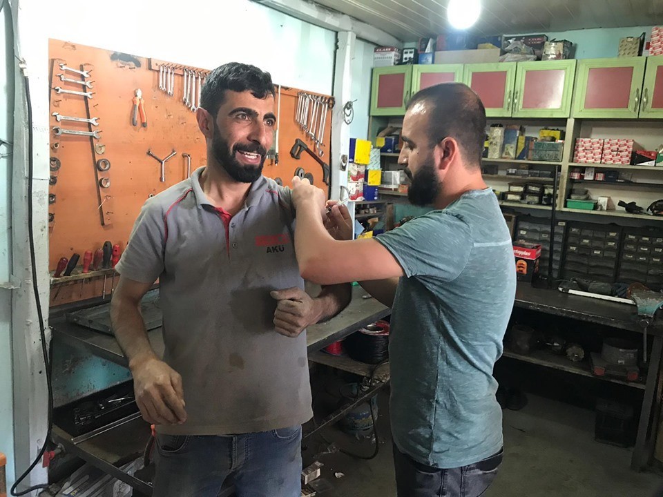 Özalp ilçesinde aşı çalışması 