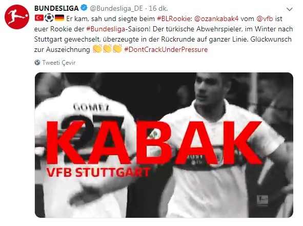 Ozan Kabak, Bundesliga’da ’Yılın Çaylağı’ seçildi 