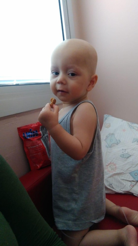 (Özel) 1.5 yaşındaki lösemi hastası Hasan için bir ilçe seferber oldu 