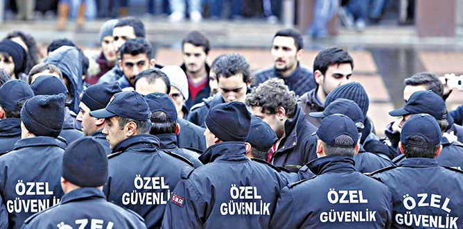 Özel güvenlik orduyla yarışıyor