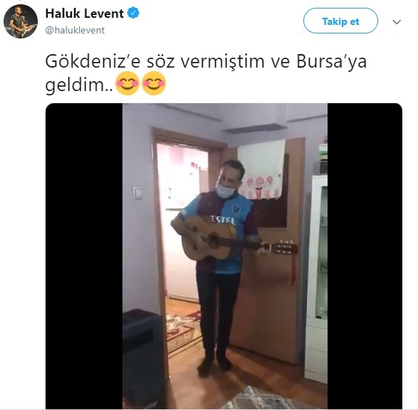 (Özel) Haluk Levent, kas hastası Gökdeniz’e verdiği sözü tuttu 