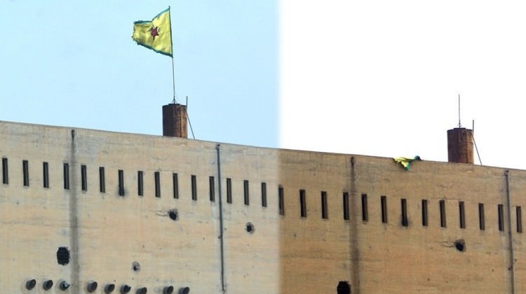 Özel harekat devreye girdi! YPG paçavrası indirildi