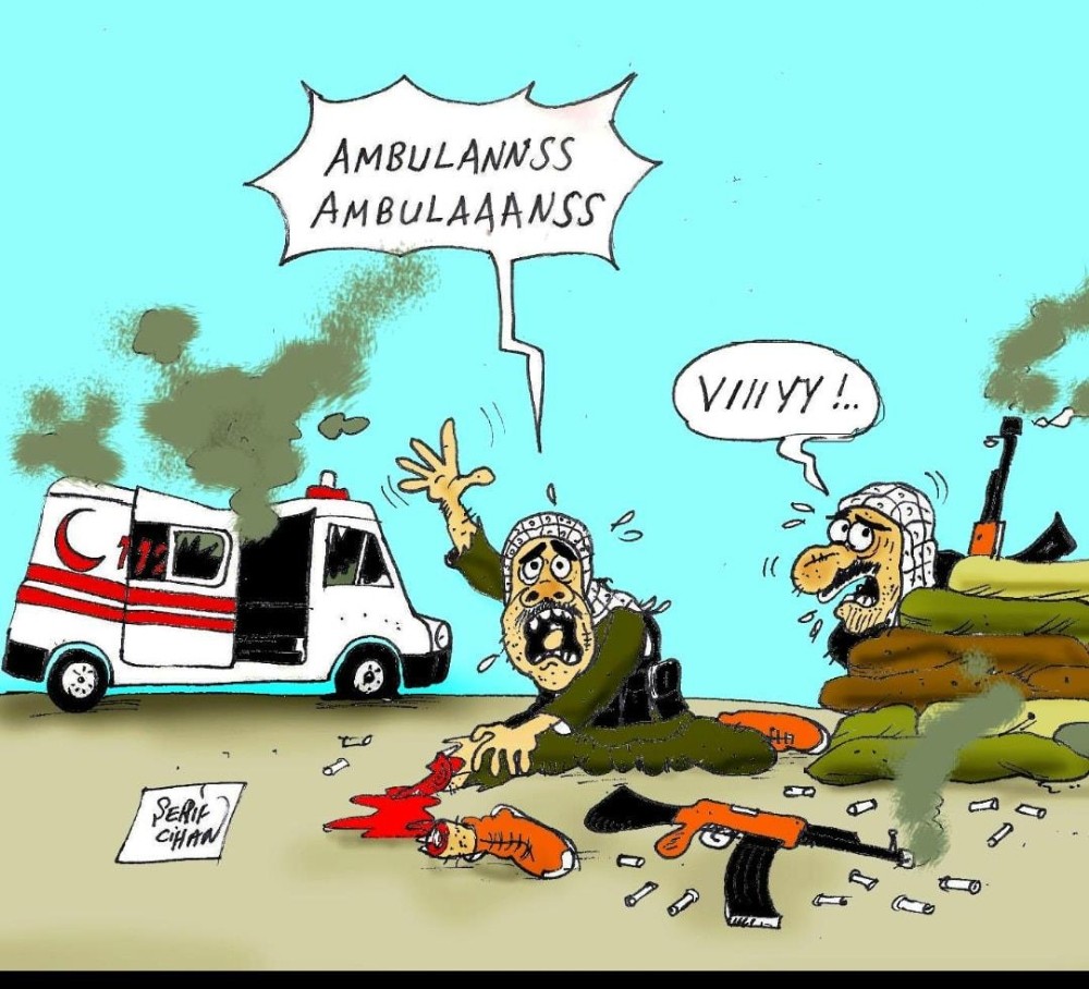 (Özel) HDP önünde eylem yapan annelere bir destek de karikatür sanatçısından 