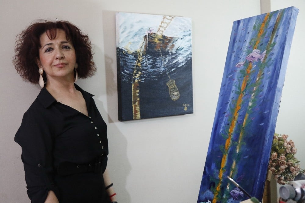 (Özel) TV yayınıyla başladığı ressamlıkta hedefi yurt dışına açılmak 