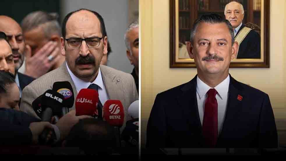 Özel’in solcu bıyığından “iğrenç” diye söz etmesi solcuları kızdırdı! Özel’in FETÖ elebaşı önünde badem bıyıklı fotosunu paylaştılar!