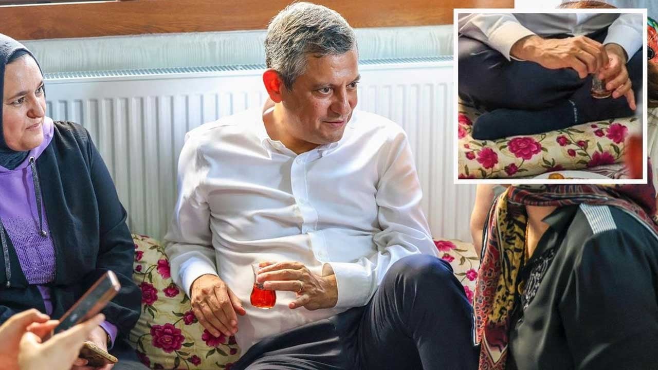 Özgür Özel gündemi meşgul ediyor! Çorabı büyük dikkat çekti