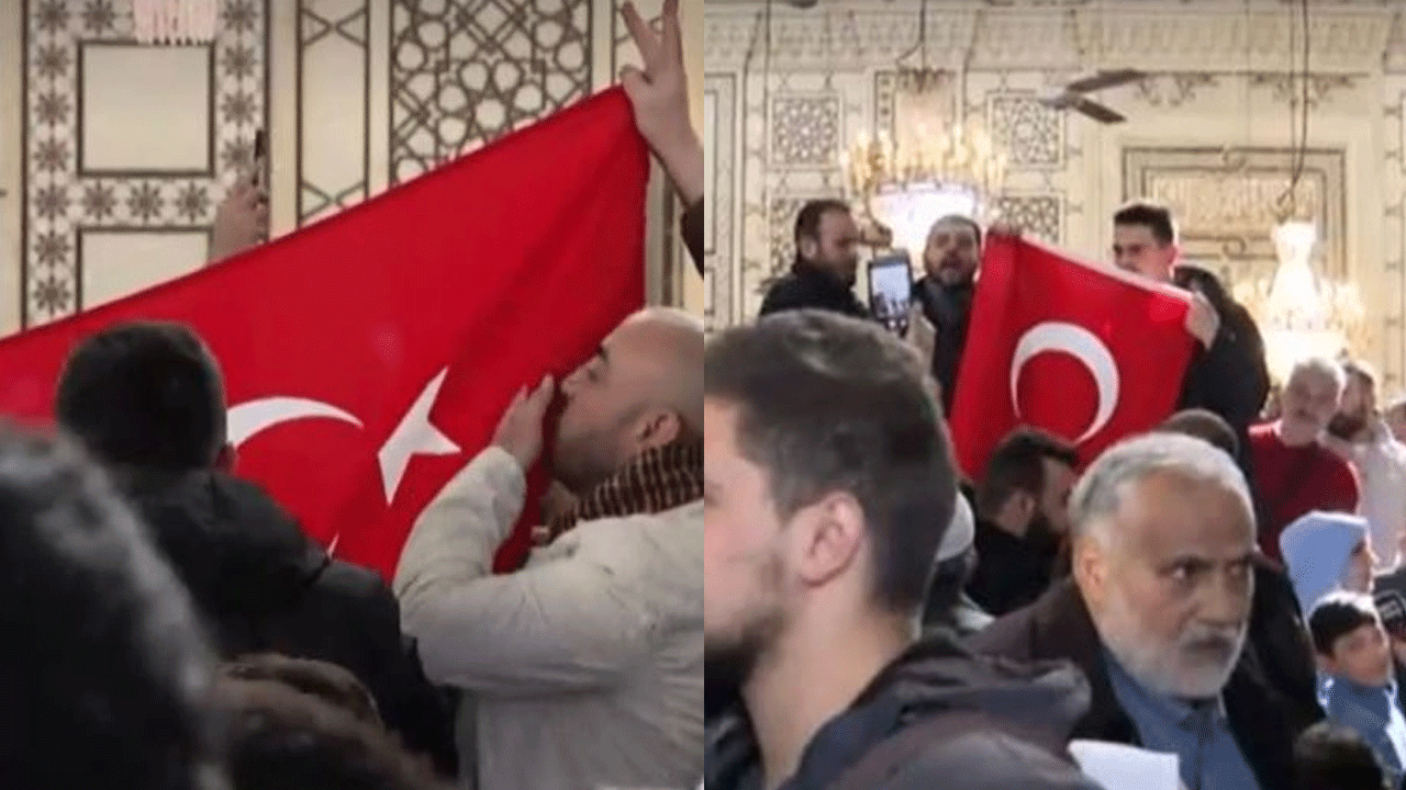 Özgür Suriye'de ilk cuma! Emevi Camii'nde tüyleri diken diken eden anlar