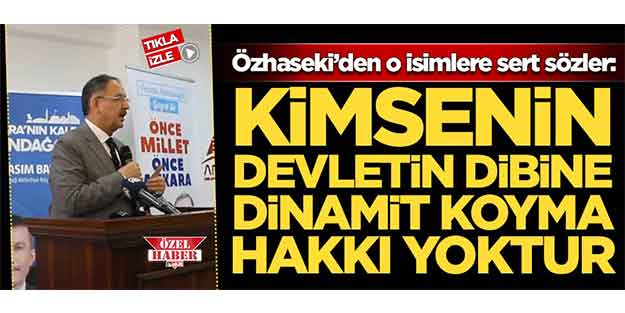 Özhaseki'den o isimlere sert sözler: Kimsenin devletin dibine dinamit koyma hakkı yoktur