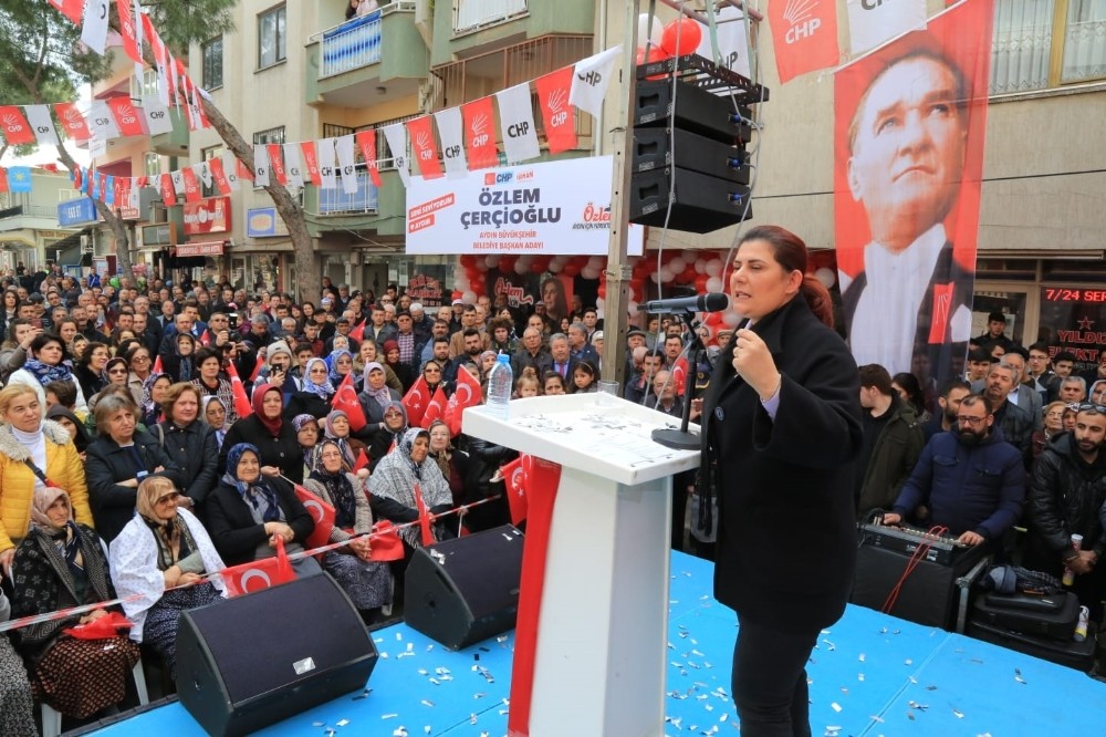 Özlem Çerçioğlu, Kuyucak seçim ofisini açtı 