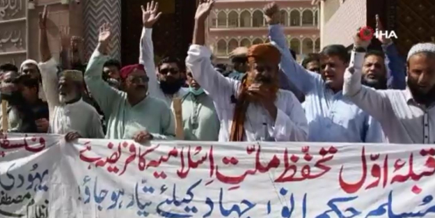 Pakistan'da Filistin'e destek gösterisi