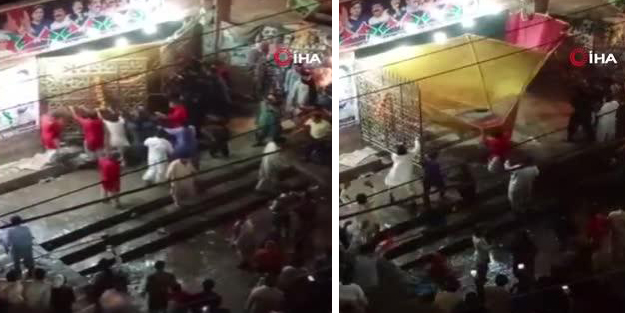 Pakistan'da türbeler kapatıldığı için ayin yapamayan halk polisle çatıştı!