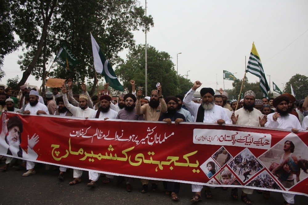 Pakistan’ın Muhafazakar Partisi’nden Hindistan karşıtı protesto 