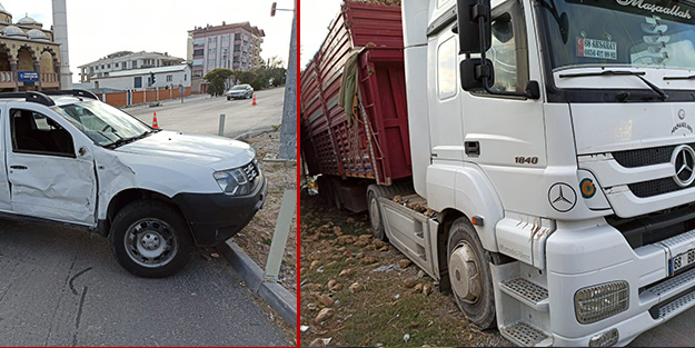 Pancar yüklü TIR ciple çarpıştı: Yaralılar var