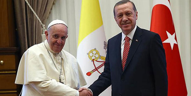 Papa'dan Cumhurbaşkanı Erdoğan'a telgraf