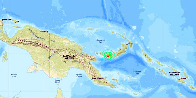 Papua Yeni Gine'de 6.2 şiddetinde deprem