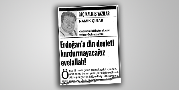 'Paralel devlet'e evet, 'din devleti'ne hayır