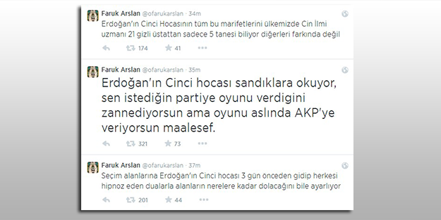 Paralel yazardan seçim üfürükleri