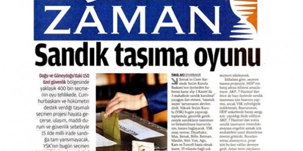 Sandık Zaman'a battı
