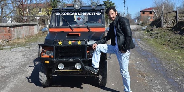 Parası yetmeyince arazi aracını kendisi yaptı!