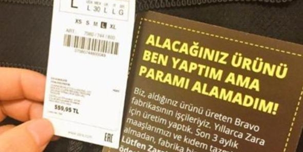 Parasını alamayan işçiler Zara ürünlerine bakın ne yaptı