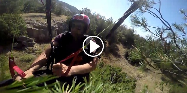 Paraşüt kazası kameraya böyle yansıdı