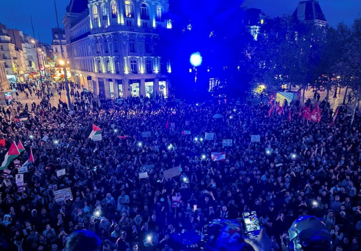 Paris'te Filistin'e destek gösterisi: Polis müdahalesine rağmen meydanı terk etmediler!