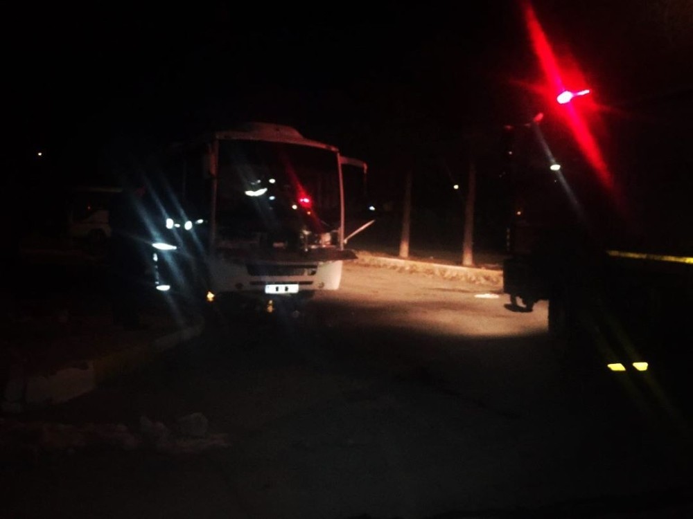 Park halindeki midibüs yandı 