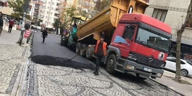 Parke taşlarının üzerine asfalt döktüler! Pişkin açıklama